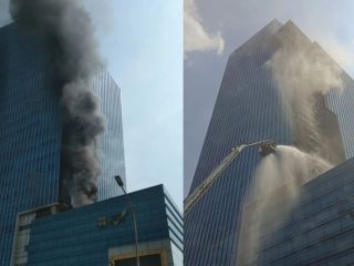 Kebakaran Gedung Tinggi di Jalan Gatot Subroto Jakarta Selatan, Gini Kondisi Terbaru K-Link Tower Terbakar