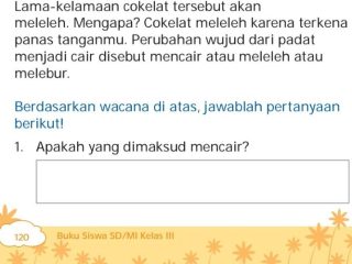 JAWABAN Tema 3 Kelas 3 Halaman 120 Kurikulum Merdeka, Apakah yang dimaksud mencair?