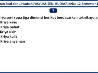 15 Contoh Soal PAS/UAS Seni Budaya Kelas 12 SMA/MA/SMK Kurikulum Merdeka Tahun 2023 dan Kunci Jawabannya