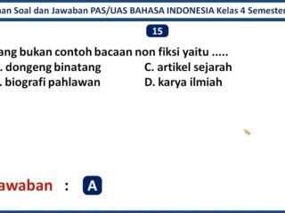 15 Contoh Soal PAS UAS Bahasa Indonesia Kelas 4 Semester 1 Kurikulum Merdeka dan Kunci Jawabannya 