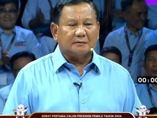 Debat Capres Pertama Prabowo Puji Pertumbuhan Ekonomi Papua Meningkat di Era Jokowi