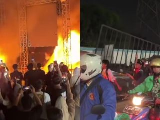 Diduga Tak Bayar Bintang Tamu Panitia Konser Lentera Festival Diamuk Penonton hingga Bakar Panggung