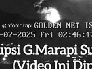 Gunung Marapi Erupsi Pas Sahur! Dentuman Keras Bikin Warga Panik